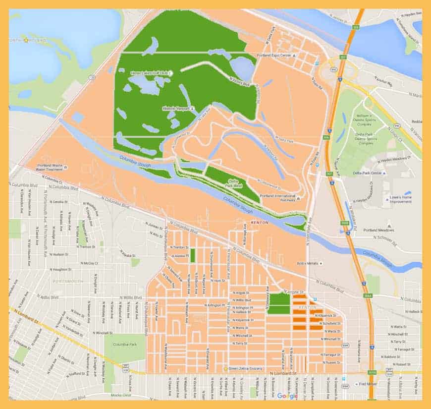 KENTON NEIGHBORHOOD MAP 2 FRAMED